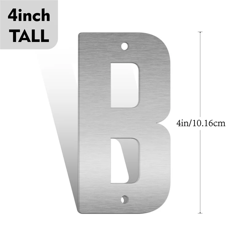 Stainless Steel Size 3-8 Inch Home House Number Outdoor Sign Decor Floating Letter Numbers Metal Signs Door Signs Plaques Plates