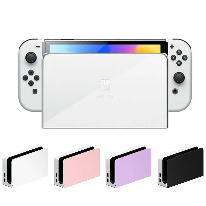 Transparent Faceplate Protective Cover For Nintendo Switch Oled Charging TV Dock Station Decorative Replacement Front Plate Case