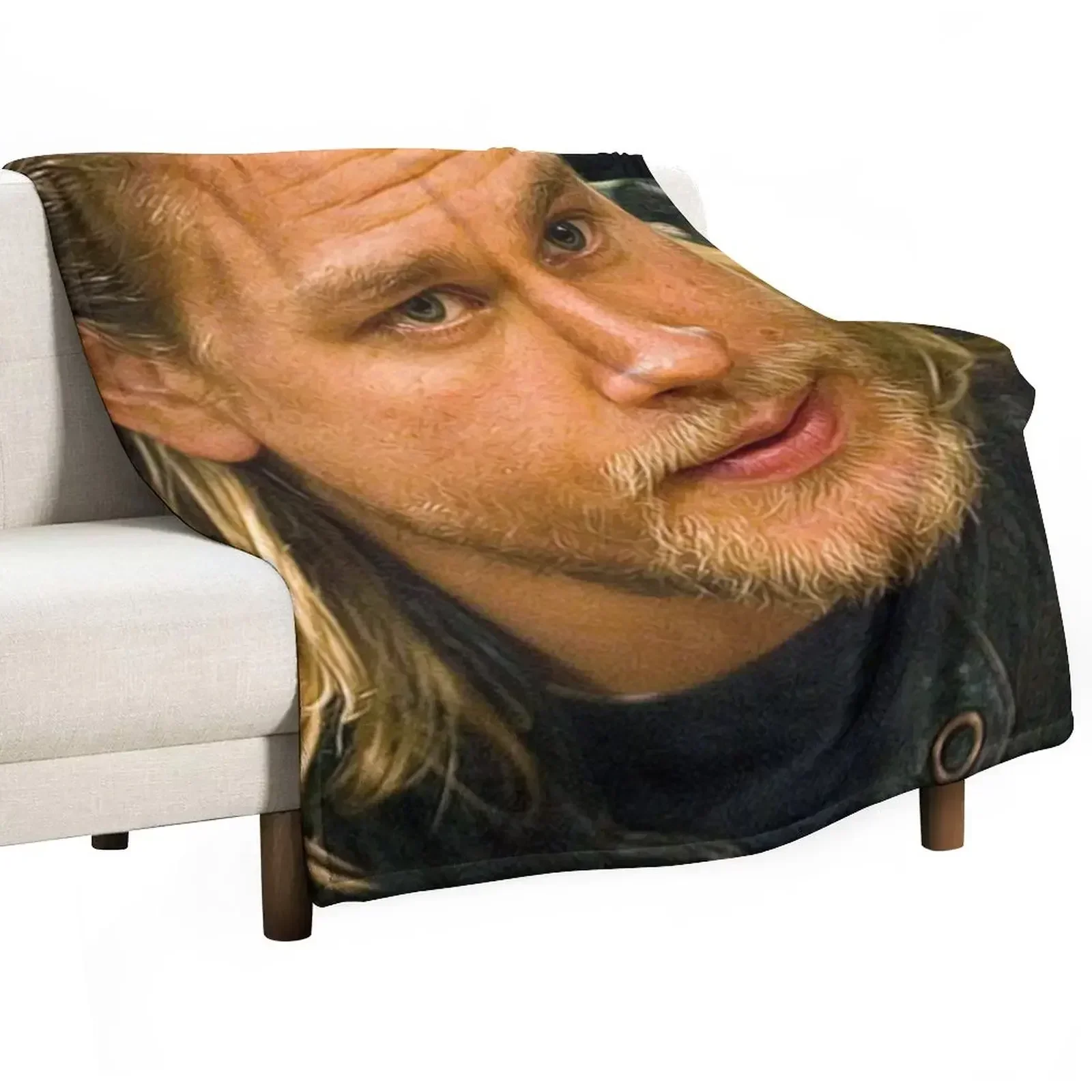 

charlie hunnam Throw Blanket Hair Quilt Soft Beds Large Blankets