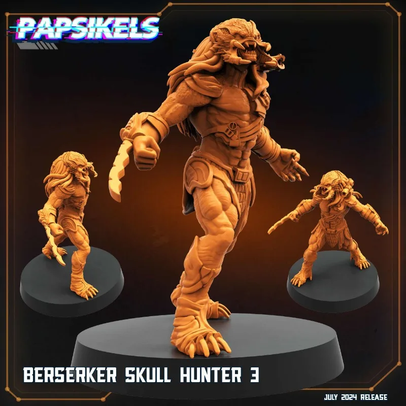 Berserker Skull Hunter Kit de bricolaje-Kit de garaje de ciencia ficción, estatuilla coleccionable de ABS pintada a mano, juguete modelo de accesorio de juego único