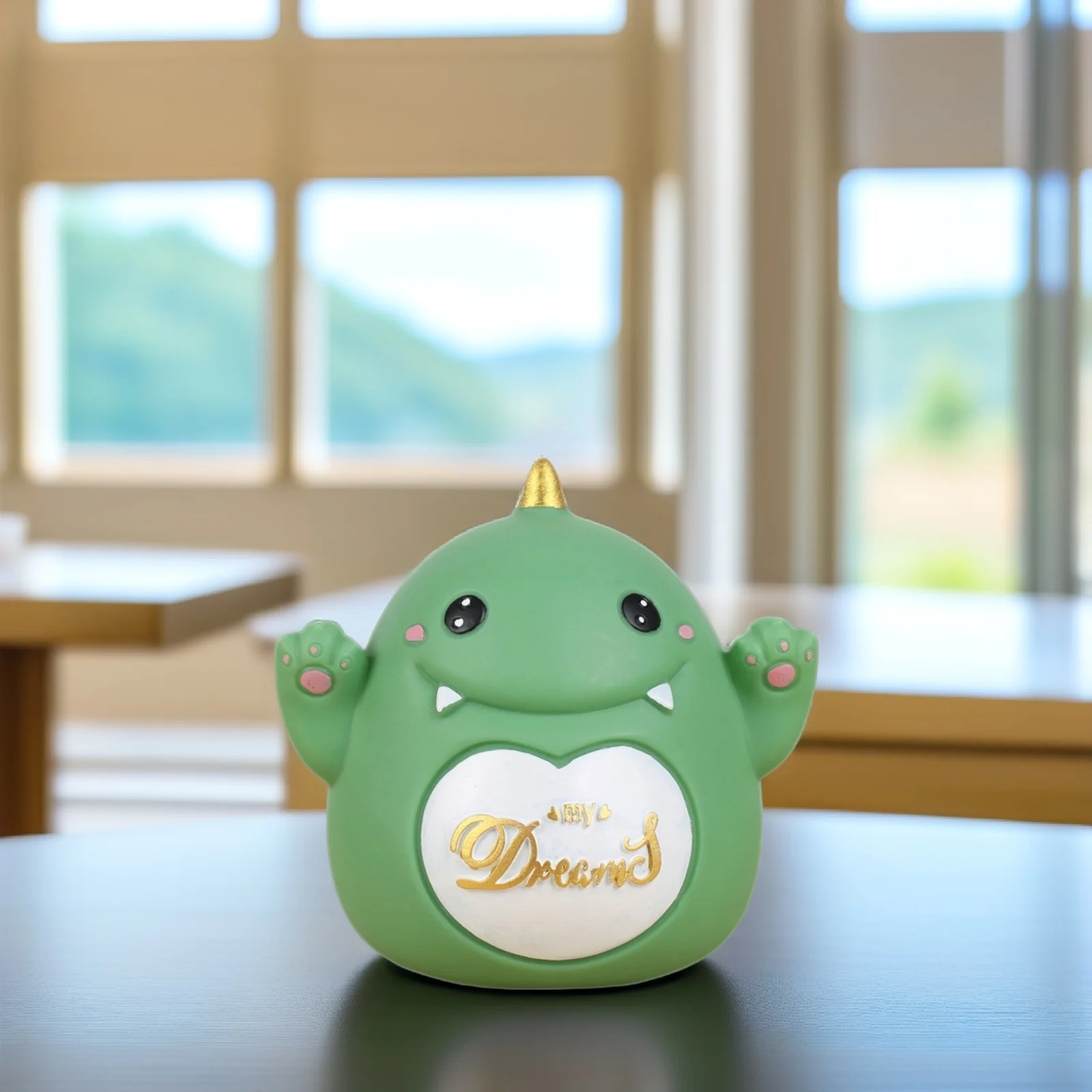

Dinosaur Shaped Piggy Bank 15x15x8CM Coin Storage Jar for Kids Office Shelf Decoration Vinyl Savings Tool Money Box