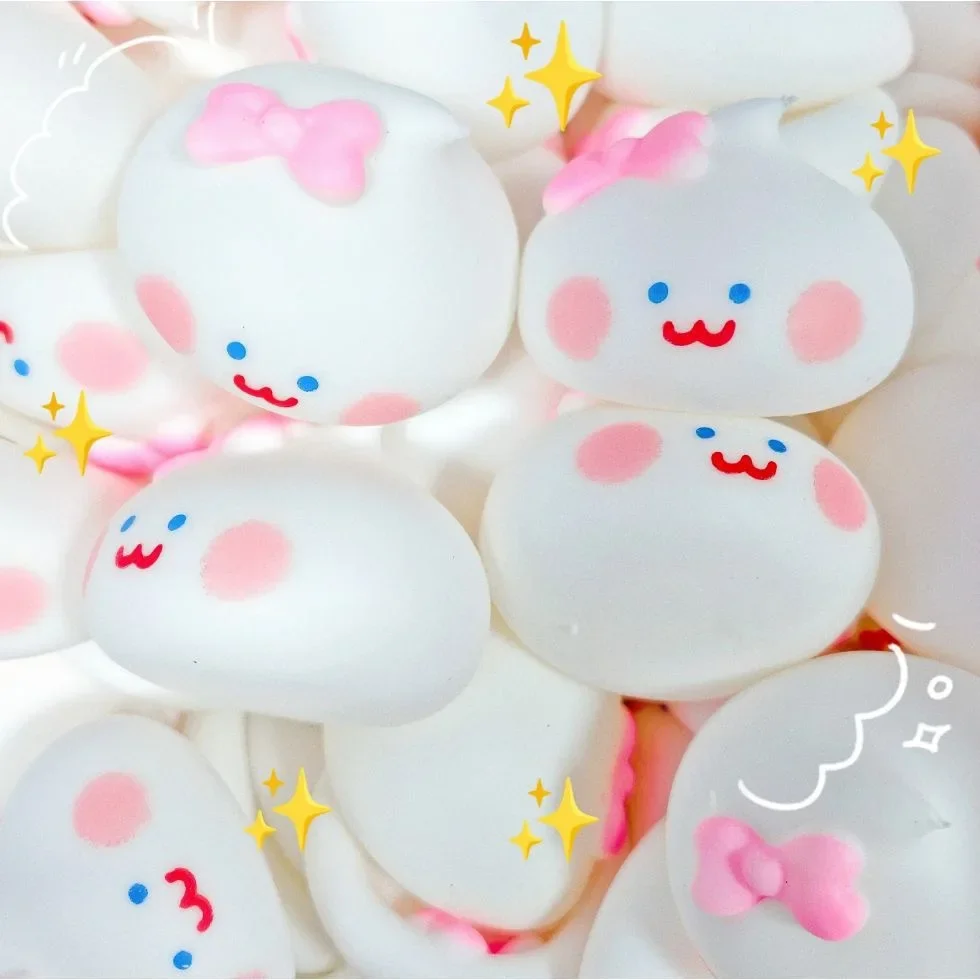 Simulation Crispy Cream Cartoon Dumpling Hand‑made Ball Stress‑relief Ball Squishy Fidget Ball Healing‑themed Squeeze Ball