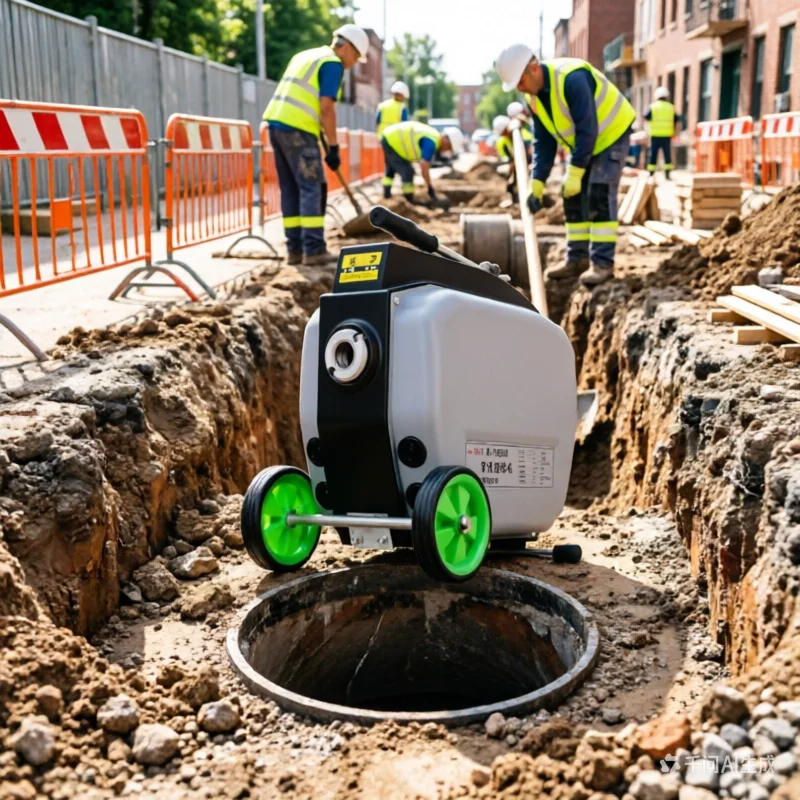 High-Power Electric Pipe Dredging Machine K-1650 - Large-Scale Drain & Sewer Cleaning Tool with Springs