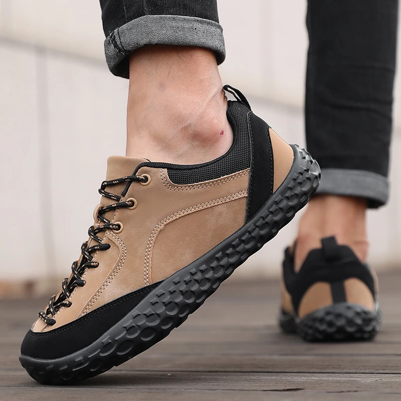 Outdoor Herren Casual Sneakers Minimalistische Breitzehen-Barfußschuhe Leichte Zero-Sole-Wanderschuhe Paar-Kletterschuhe – Detail 7