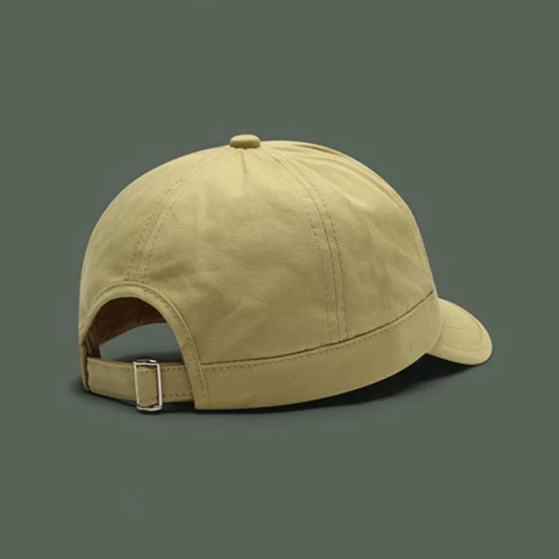 Japanische Baseballkappe mit kurzer Krempe und seitlichem Logo, Retro-Baseballmütze, amerikanische Baseballkappe mit weicher Oberseite und kleiner Krempe, Sport-Sonnenhut – Detail 3