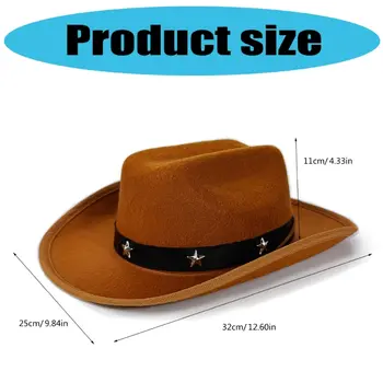 C9GF 아동용 서부 카우보이 모자, 별 모양 승마 모자 (파티 및 캐주얼 착용 가능) 8 best sales 어린이용 카우보이 모자 - №6