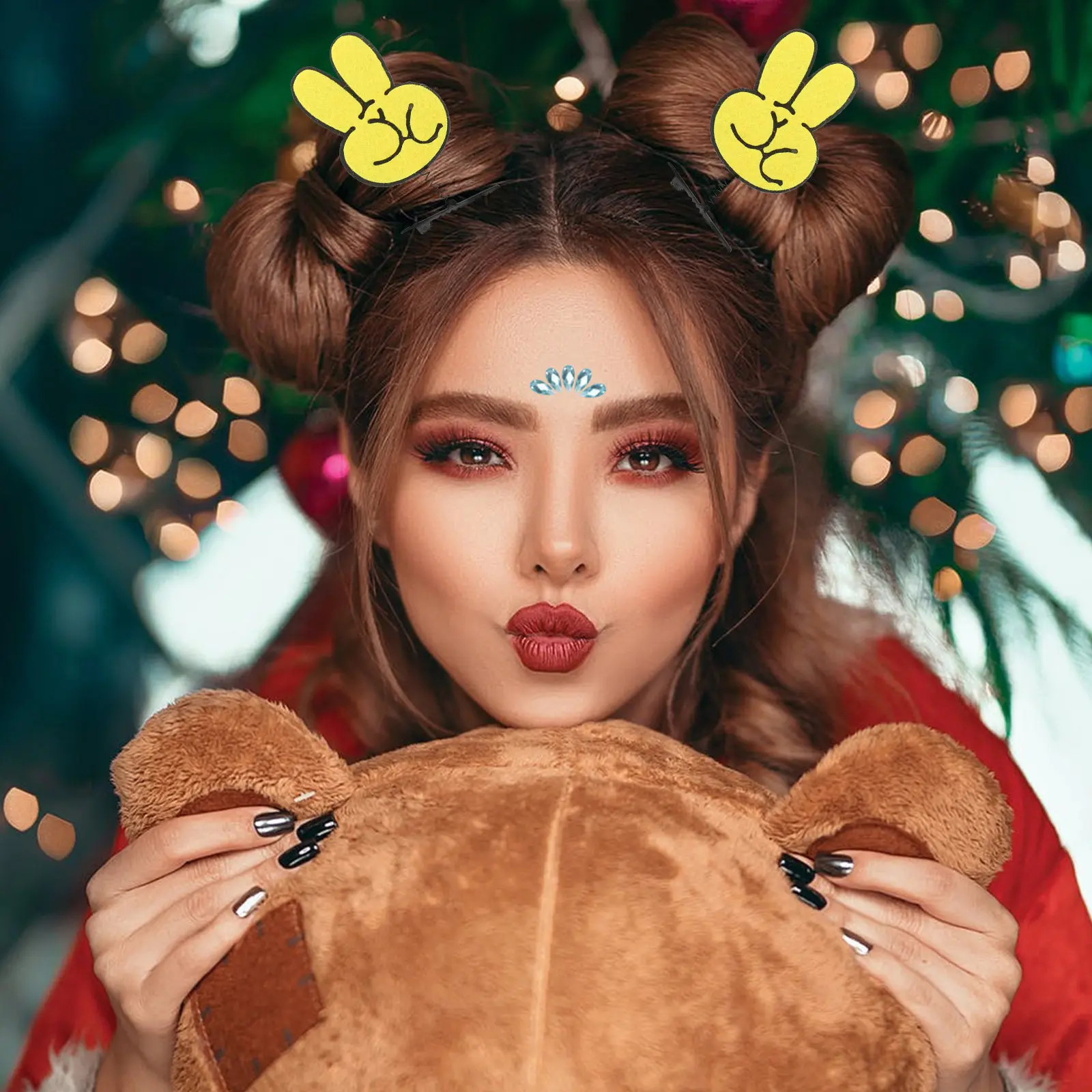 

10Pcs Duckbill Hair Clips Cute Hand Shaped Barrettes for Gentle Hair Accessories Fun Style Decor Party Gift