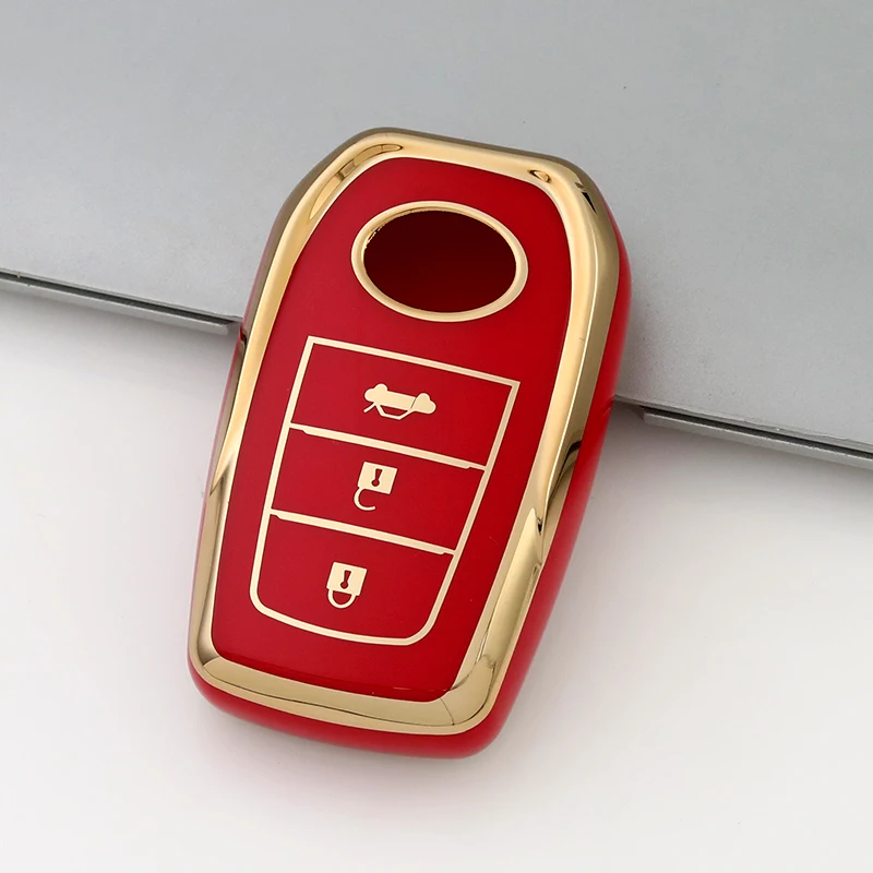TPU złota osłona etui na klucze dla Toyota Chr Rav4 Auris Avensis Prius Aygo Camry Corolla Land Cruiser 200 Prado Crown Fob — zdjęcie 5