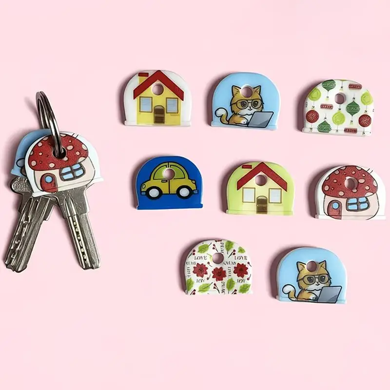 5/10/20pcs Silicone Key Protective Cover Key Decorations Key Organizer Flexible Identifiers Suitable For All Kinds Of Door Keys
