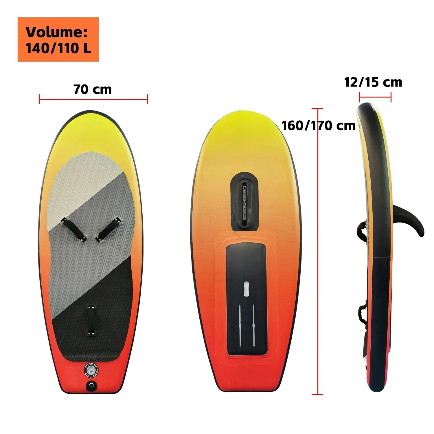Custom Logo Inflatable Hydrofoil Surfboard Electric Foil Board with Pump Accessory Model Efoil