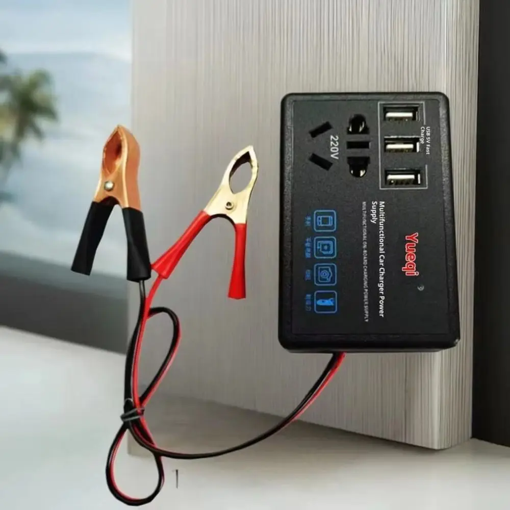 200W Car Power Inverter USB Port DC 12V/24V To DC 220V Vehicle-mounted Inverter Universal Voltage Conversion Car Charger