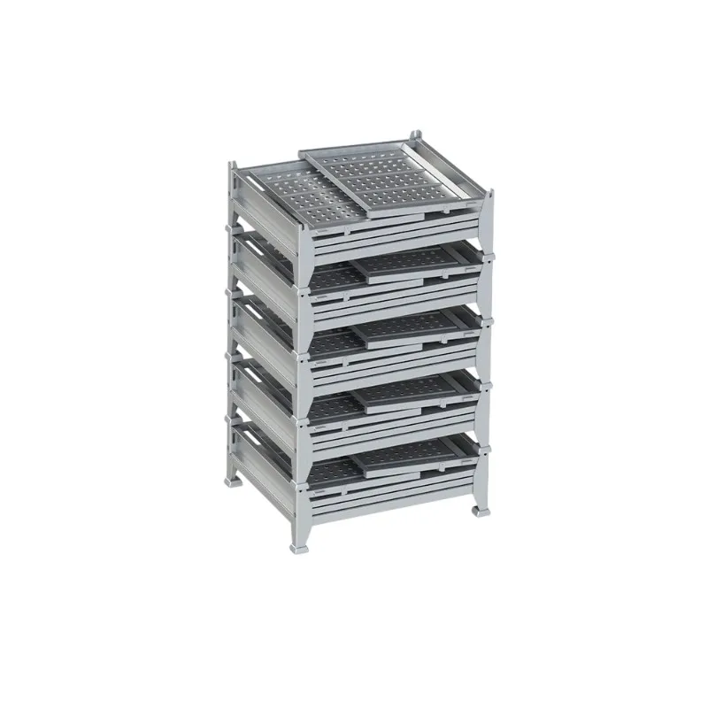 Corrosion-Resistant Powder Coated High-Strength Collapsible Perforated Steel Storage Cage Stackable Customizable Storage