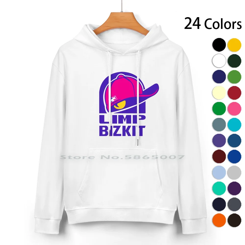 Limp Bizkit Pure Cotton Hoodie Sweater 24 Colors Taco Bell Limp Bizkit Nu Metal Funny Band Parody Logo Crunch 100% Cotton