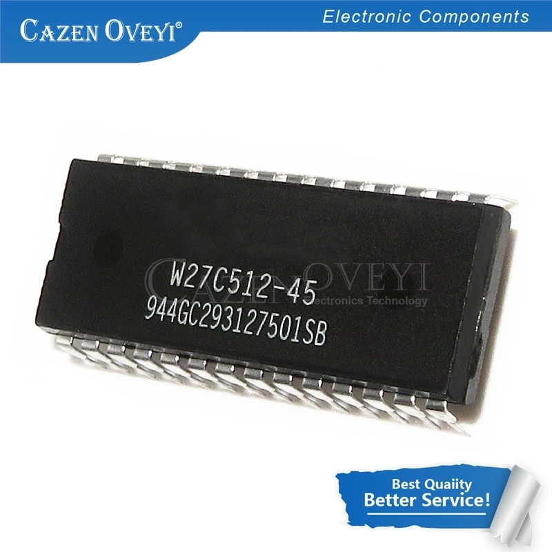 10pcs/lot W27C512-45Z W27E512-12 DIP28 W27C512-45 W27C512 64K X 8 ELECTRICALLY ERASABLE EPROM IC In Stock