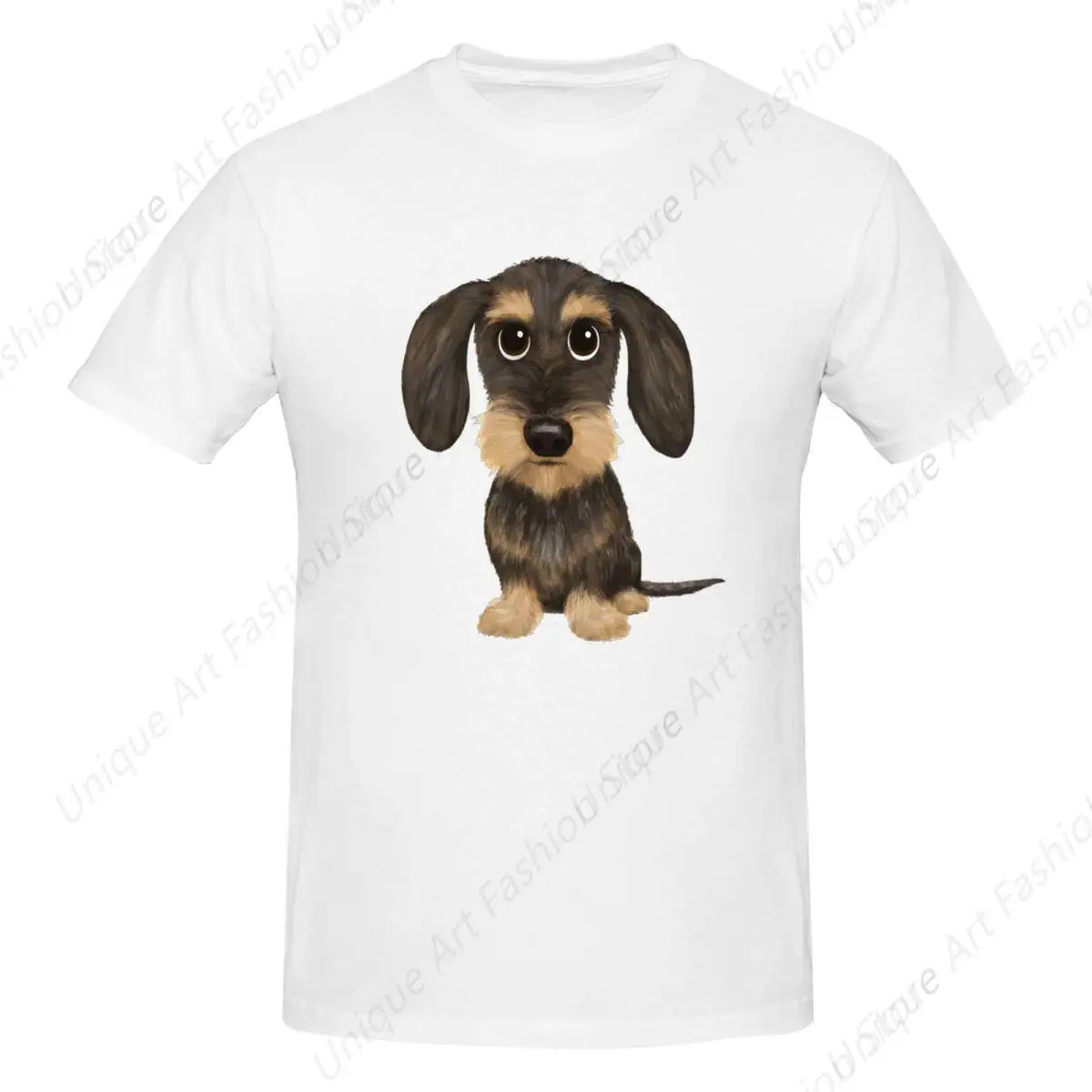 Wirehaired Dachshund Cute Wire Haired Wiener Dog T-Shirt Plus Size T Shirts Men Short Sleeve ONeck Tops