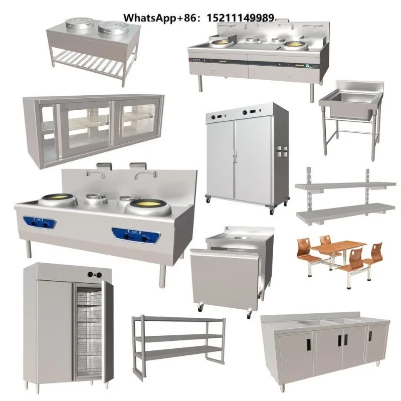 Steel  Kitchen Equipment & Spare Parts Modern Design 1 Year Warranty for Hotel Restaurant
