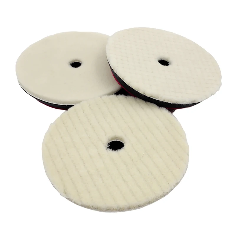 Professional 1PC 5 inch 6 inch Car Auto Buffer Soft Woollen Polishing Pad Wool Buffing Polish Pad For Automotive Scratch Remove