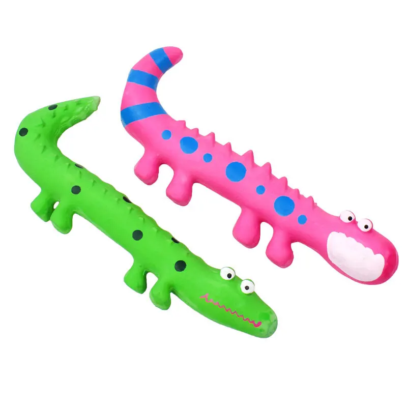 Hot Selling Bite Resistant Teething Vocal Dog Toy Lizard Chameleon Latex Children's Toy