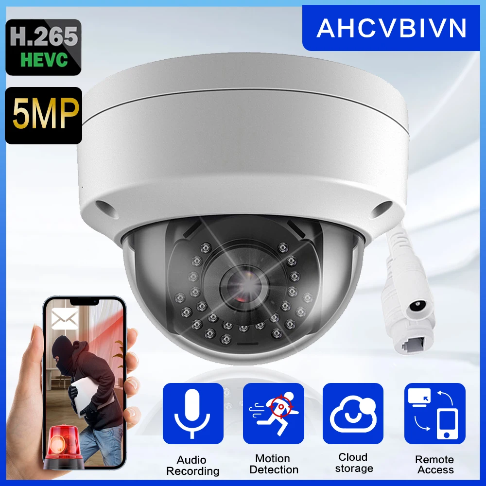 

5MP POE IP Metal Camera Infrared Night Vision Motion Detection Monitoring Security Video Outdoor Waterproofing Equipment Warrant