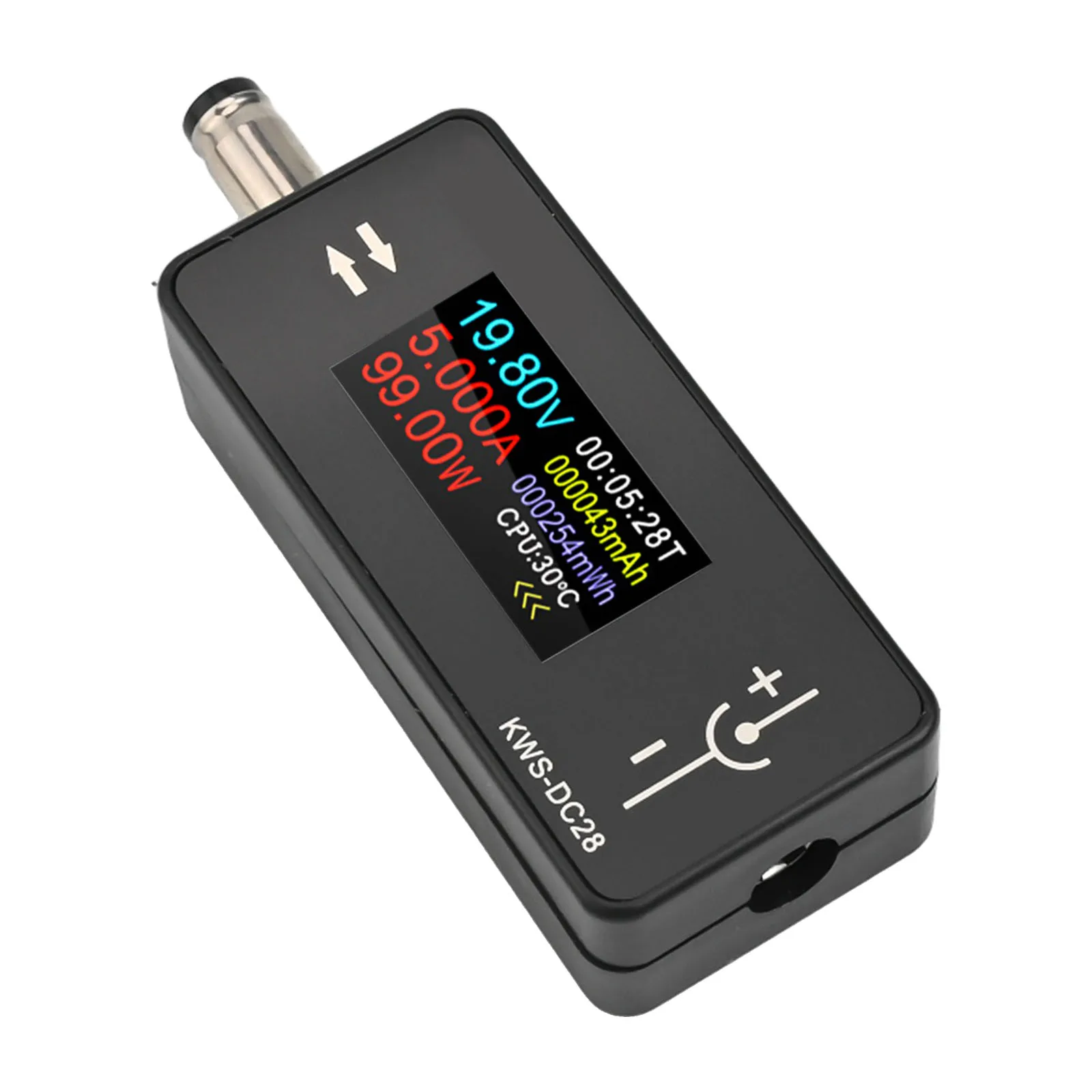 Probador de carga inteligente DC5525 de 240W con pantalla TFT de alta definición para un seguimiento preciso de voltaje y corriente