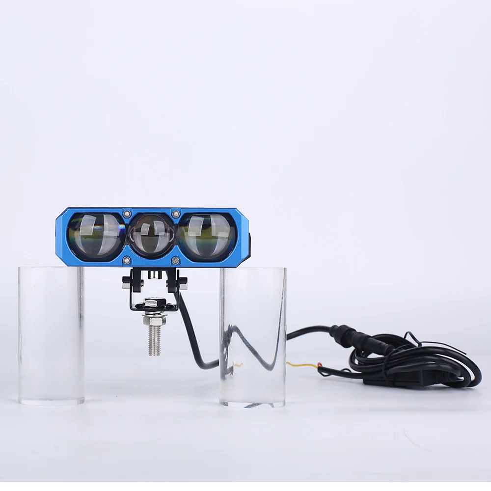 3Lens Spotlight Projector 6000K LED Grille Work Light for Car Motorcycle Auxiliary Light Fog Lamp High Power Laser Direct Grid