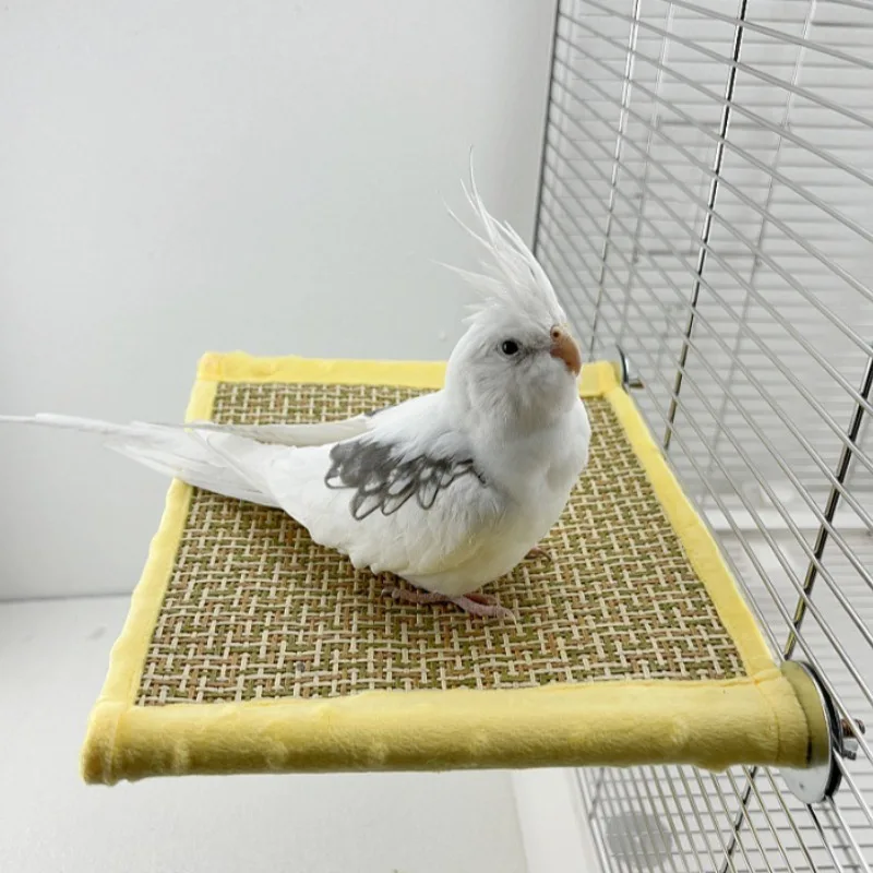 

Cool Bird Nest for Parrot Lovebird Cockatiel Sleeping Cooling Mat Perch Bird Tent Hammock Waterproof Nest Stand Platform Pet
