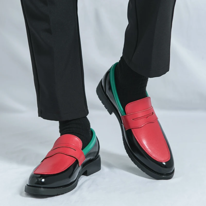 

Мужские лоферы из искусственной кожи, деловая мужская обувь на низком каблуке, деловая мужская обувь, размер 38-46