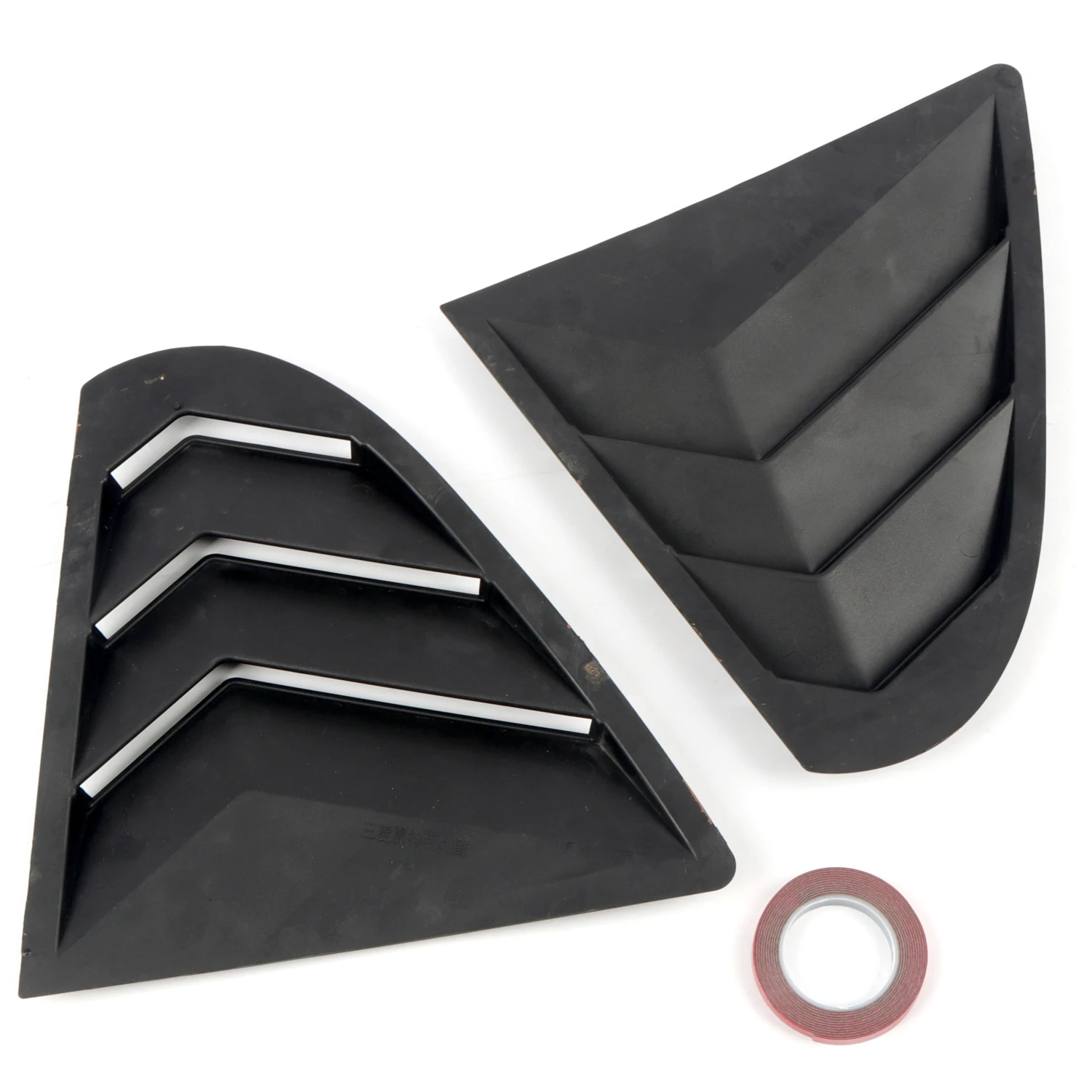 Car Accessories For Mitsubishi Lancer 2008-2016 ABS Exterior Rear Side Window Louvers Shutters Blinds Cover Trim 2pcs view 2