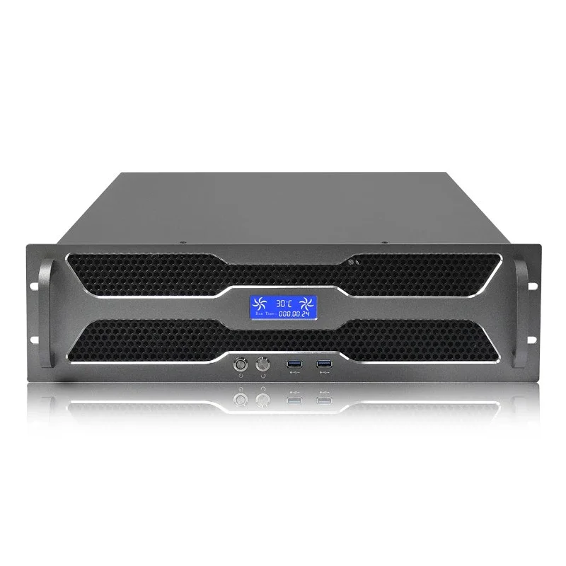 

Compact aluminum htpc industrial pc case server 3u support atx psu computer server chassis with full pci