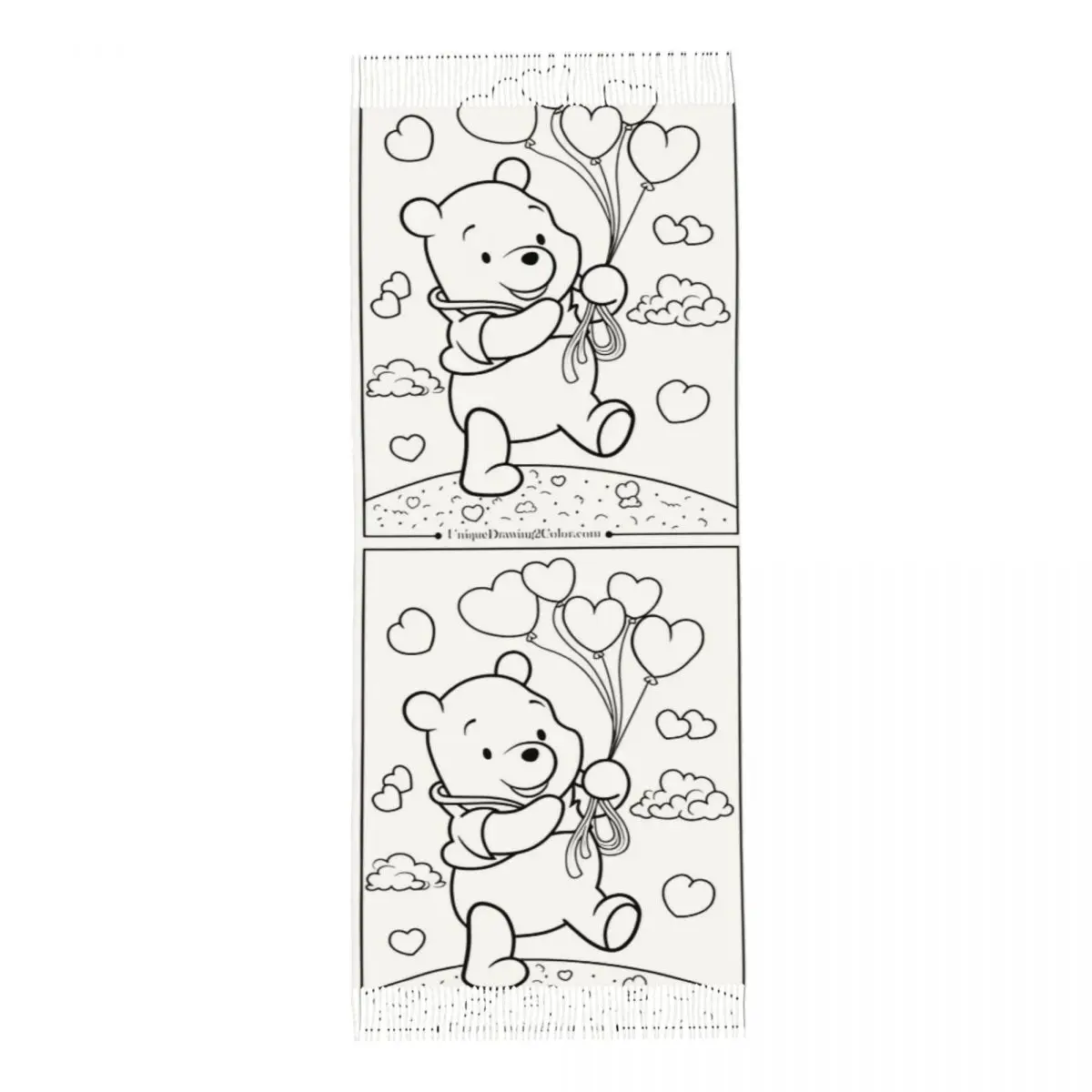 Winnie The Pooh And Balloons Scarf for Women Winter Fall Pashmina Shawls and Wrap Love Long Large Shawl Scarf for Daily Wear