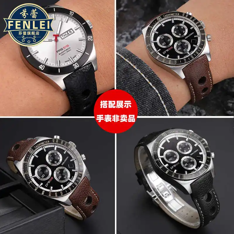Para tissot 1853 luchi racing t044 prs516 t91 t021 pulseira de relógio de couro de vaca pulseira de relógio masculino 20mm pulseira curvada fivela dobrável