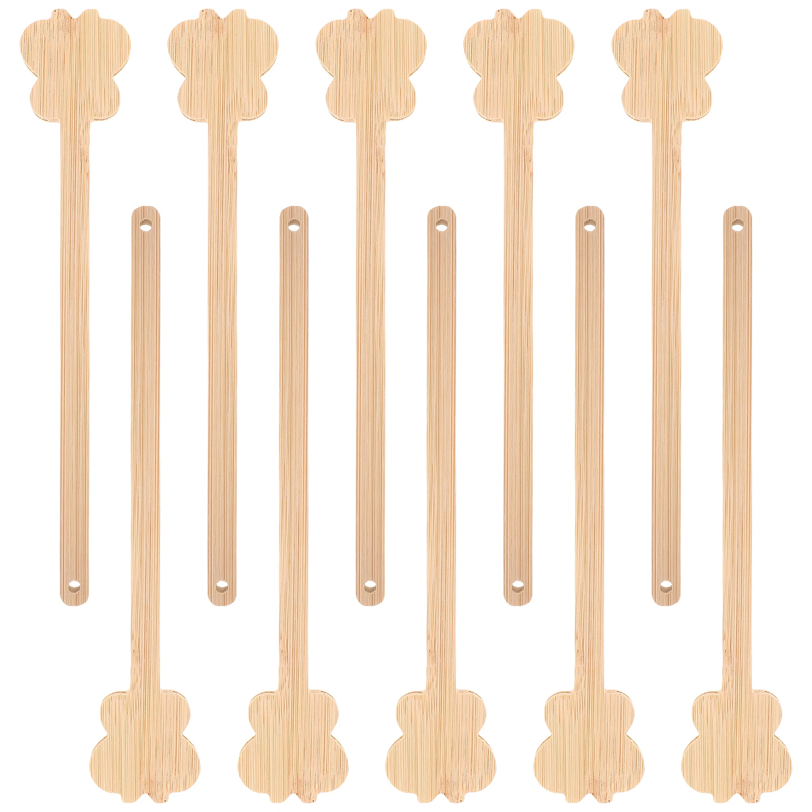 

10 pcs Wedding Round Fan Handle Craft Supplies Bamboo Decorative Bridal Handheld Fan Stick Lightweight Diy