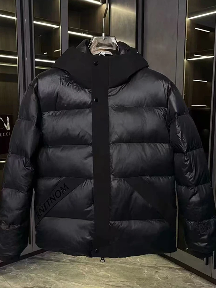 

Утепленная мужская зимняя куртка из полиэстера на молнии, молодежная, повседневная, теплая, высококачественная, короткая, в спортивном стиле