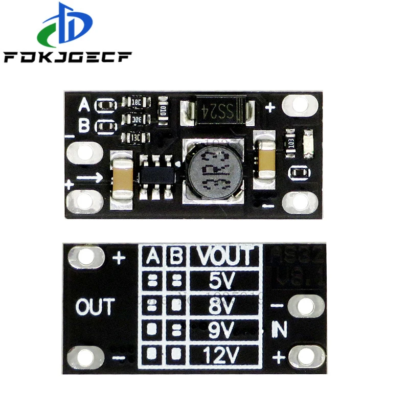 10pcs 1.5A Multi-function Mini Boost Module Step Up Board 5V 8V 9V 12V LED Indicator Diy Voltage Module 3.7V lithium battery
