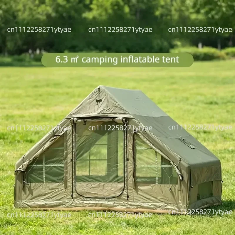 Wholesale Inflatable Camping Tent Waterproof Outdoor Air Cushion Tent for 8 People, Suitable for Family Picnics Quick Build