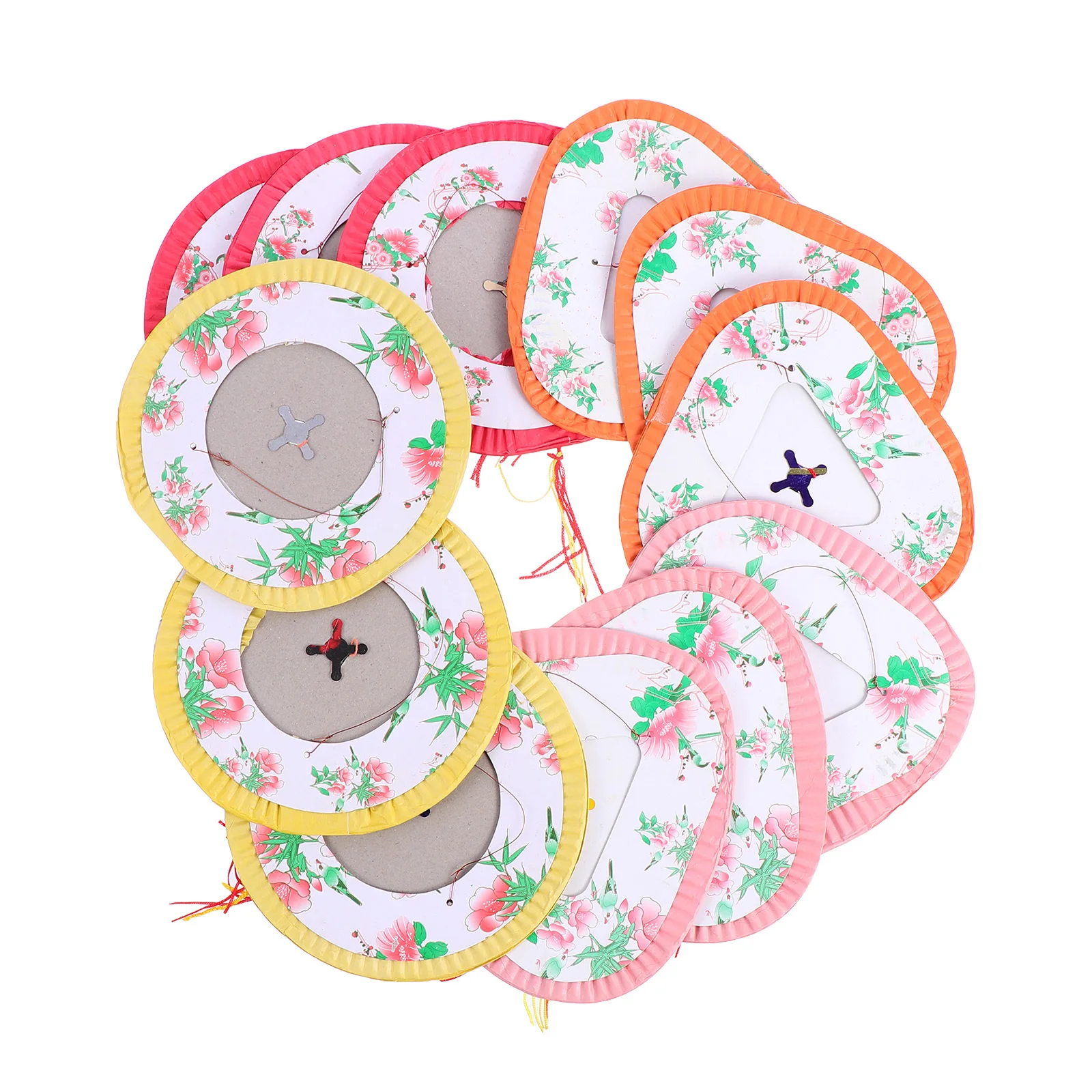 12Pcs Prosperity Chinese Lanterns Paper Hanging Ornaments Decorative Lanterns for Spring Festival Home Decoration