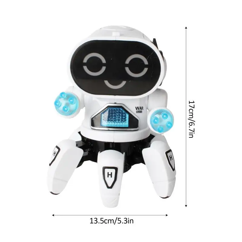 Musical Dancing Robot Electric Dancing Robot Six-Claw Walking Octopus Toy Flashing Lights Intelligent Sensor Toy Robot Kid