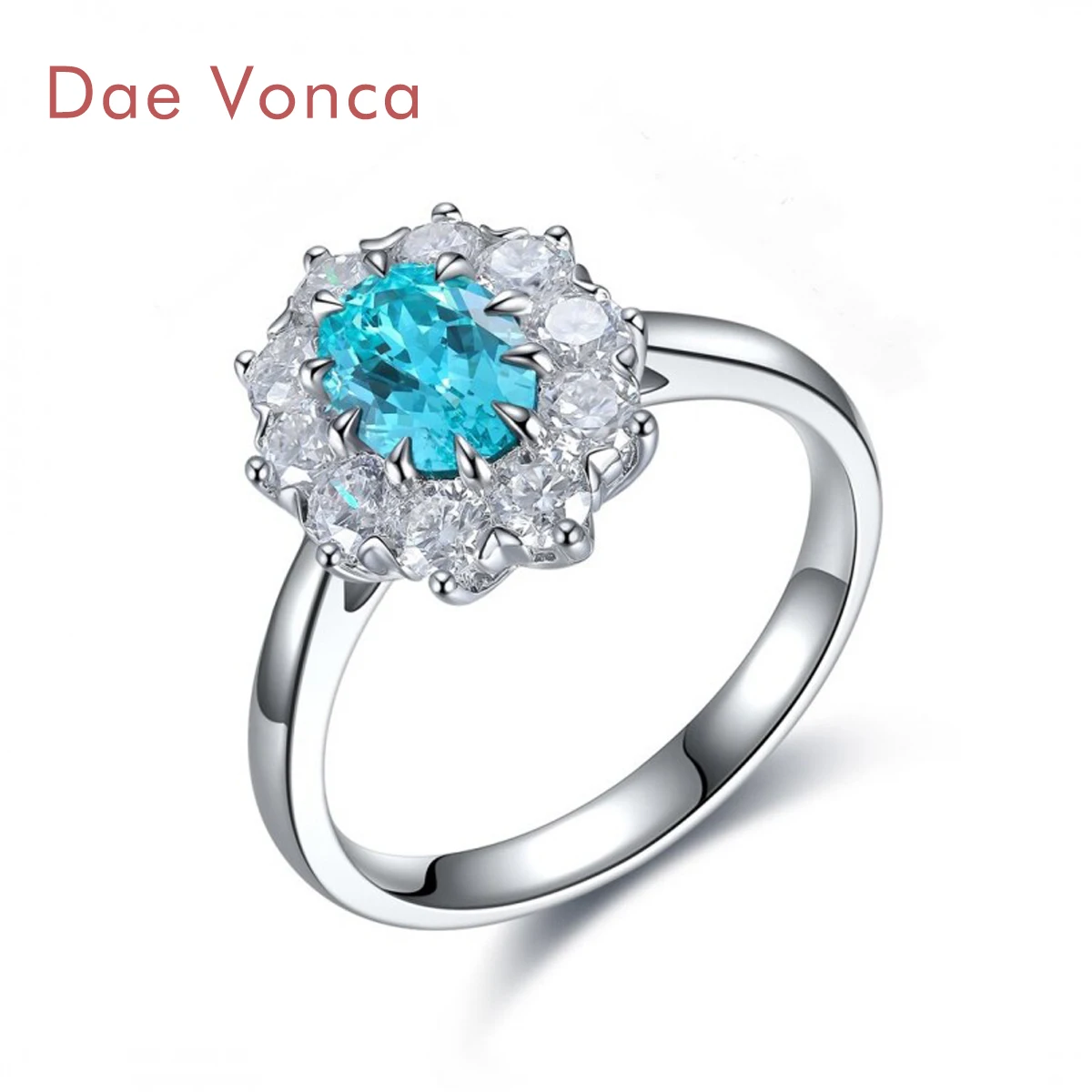 1.38ct 14K 18K White Gold Lab Grown Paraiba Ring Unique Design Paraiba Tourmaline Ring Anniversary For Women Girls