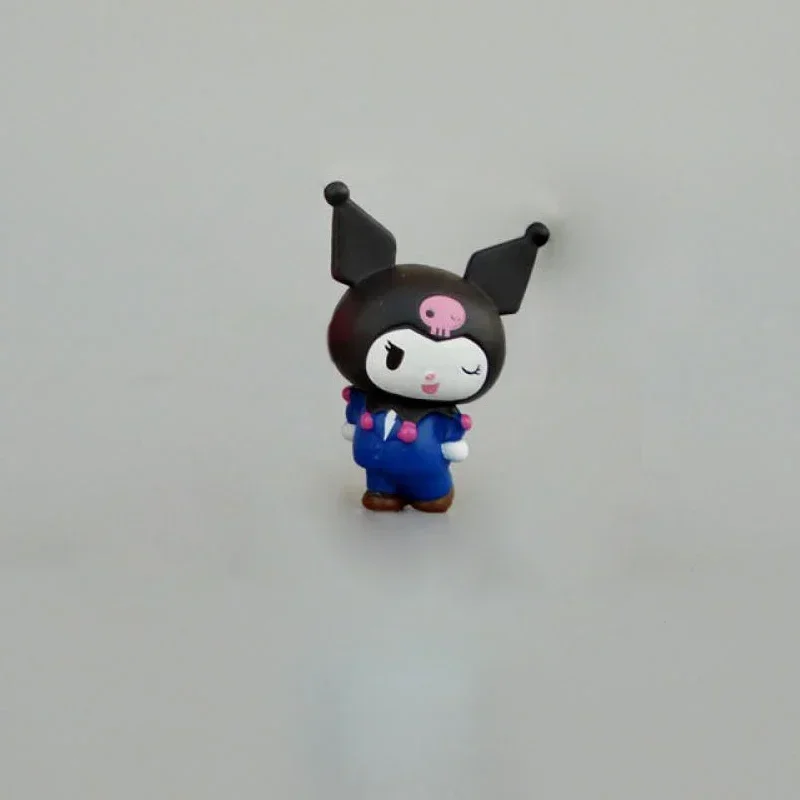 Sanrio Kawaii 5cm รูปตุ๊กตา Kuromi เมโลดี้อนิเมะคอสเพลย์การ์ตูนอุปกรณ์ต่อพ่วงหุ่นแอ็คชั่นญี่ปุ่นของขวัญวัสดุพีวีซี