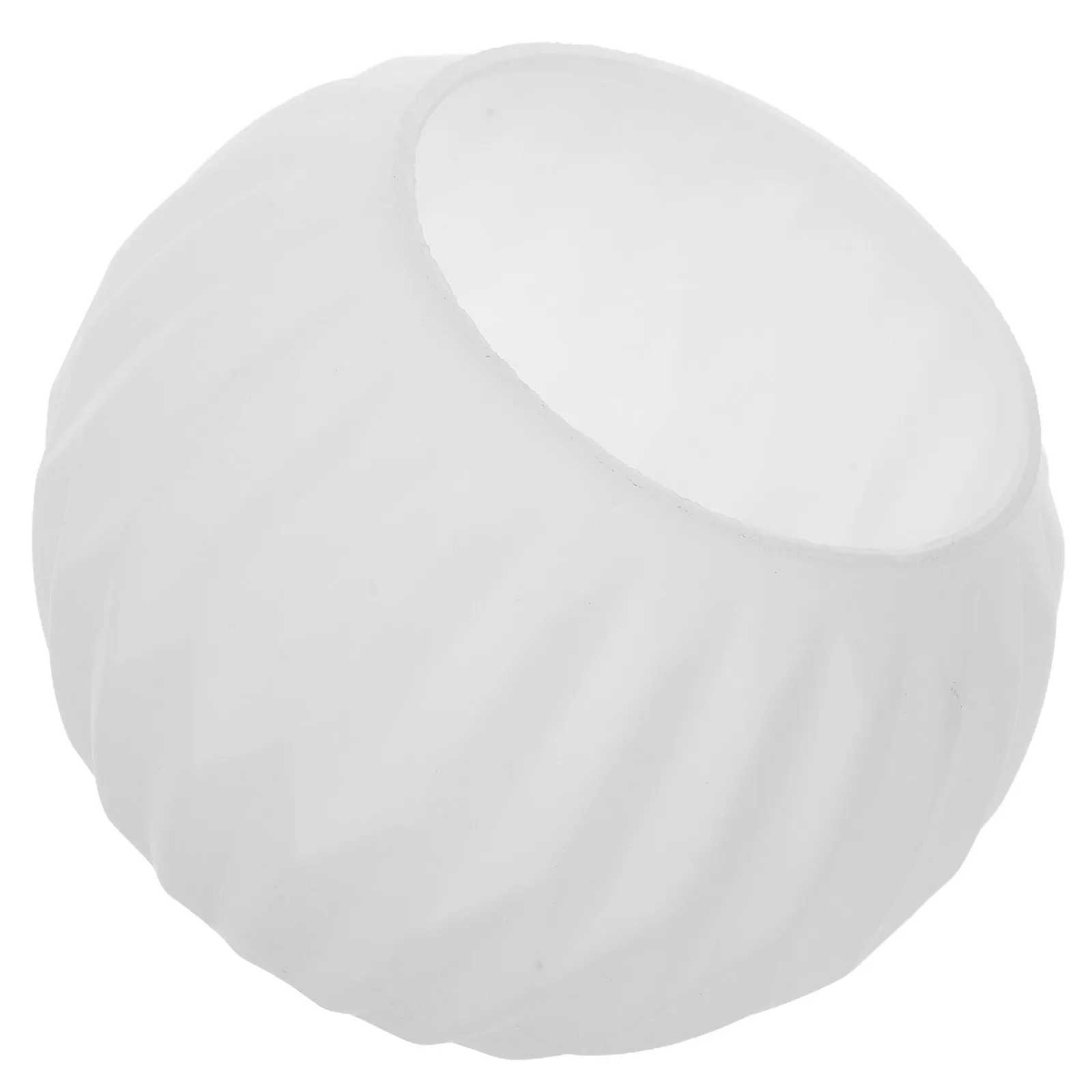 

Milky White Glass Lampshade Replacement Round Striped Design for E27 Pendant Light Fixtures Table Lamps Modern Home Lighting