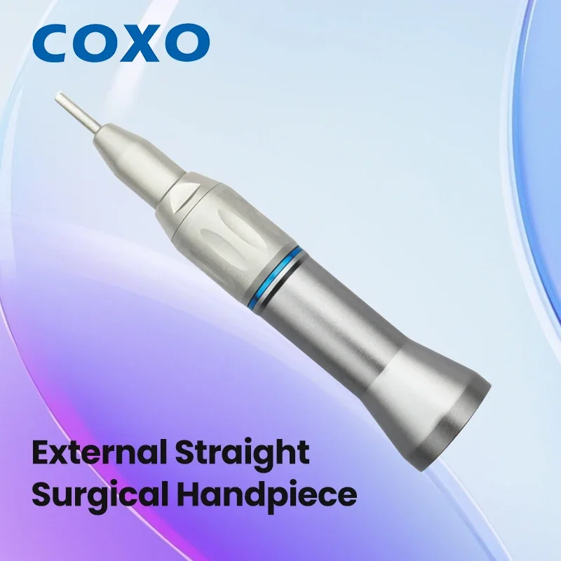 COXO CX235-2F External Straight Nozzle Air Turbine Handpiece - External 1:1 Direct Drive for Dental Tooth Cleaning and Whitening