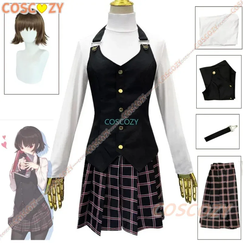 

Game Cosplay Costume Queen Makoto Niijima Cosplay Costume Woman School Uniform Christmas Carnival Party Dress Wig Costumes