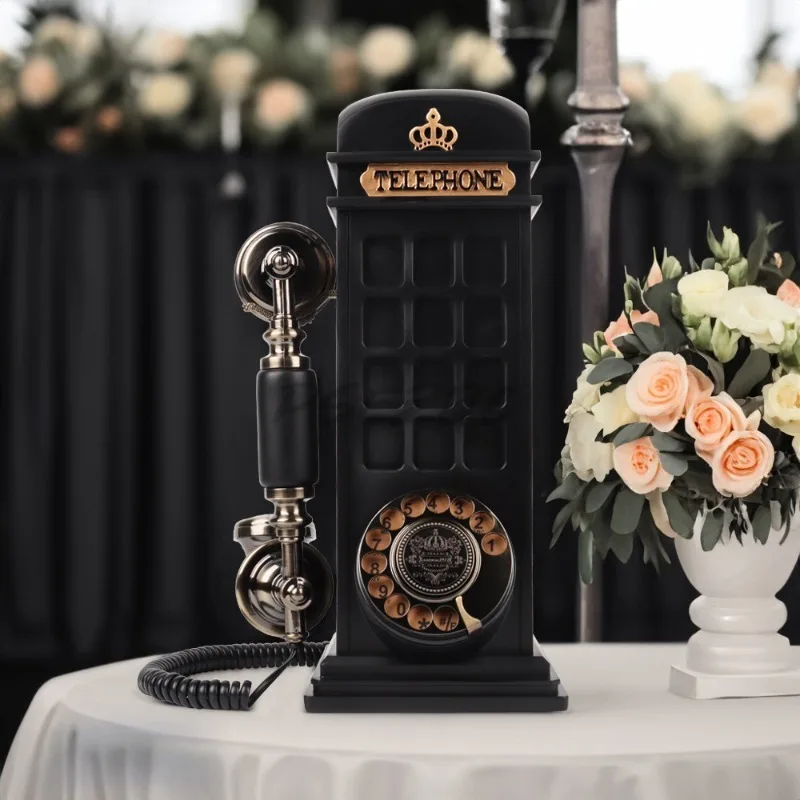 Retro Creativity Old Style Fixed Line Telephone Recording Wedding Message Fixed Line Telephone