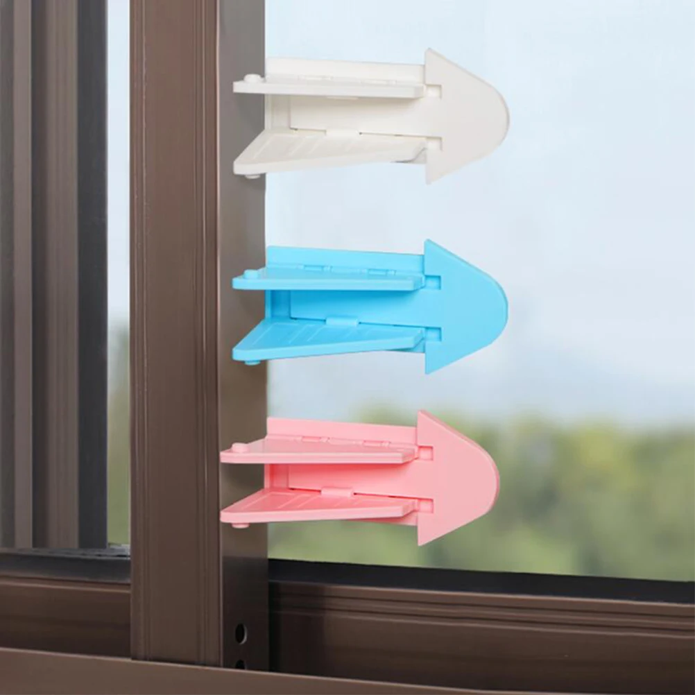 

6 Pcs Sliding Door Safety Locks Baby Proof Wardrobe ABS Security Window Gate Easy Install No Screws Glass Door Locks