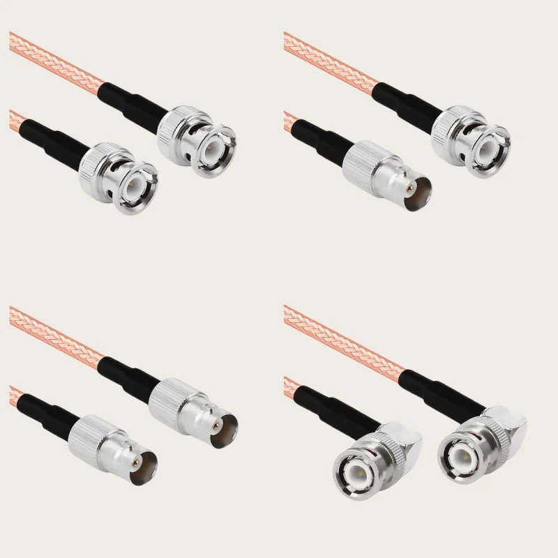 rg400 coaxial cable BNC Male to BNC Female right angle adapter Low Loss 50 Ohm RF Coaxial RG400 Cable