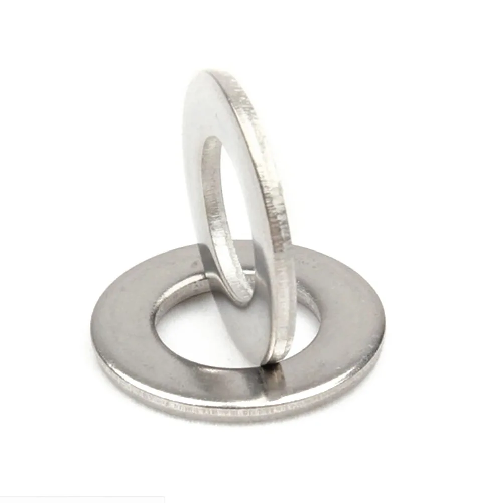 

100Pcs M8 Stainless Steel Metric Flat Washers Anti Rust Durable for Assembly Construction Motor Vehicle Industrial Use