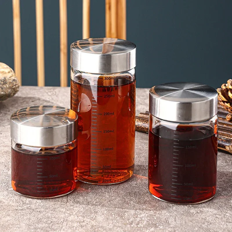 1Pcs Hohe Borosilikatglas Flasche Auslaufsichere Flasche Brauen Wein Flasche mit Skala Kaffee Tasse Haushalt Reise Flüssigkeit behälter