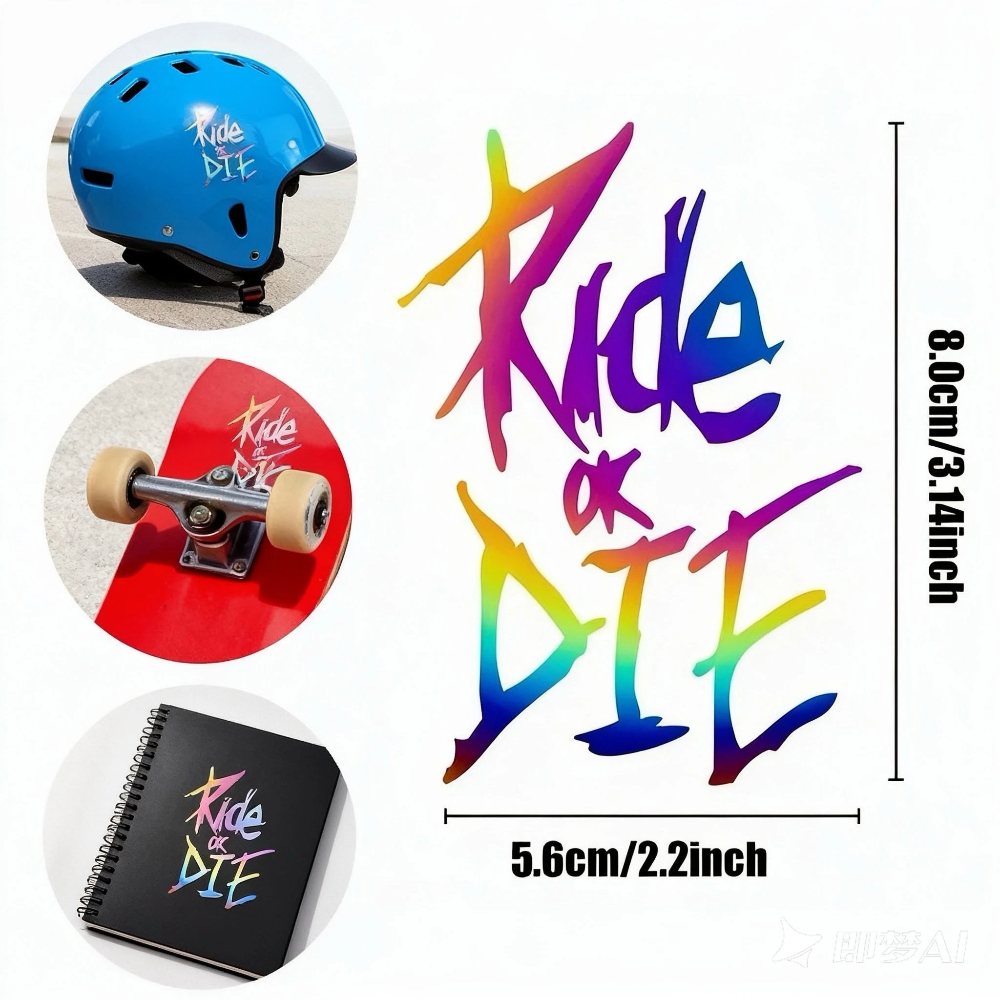 

1PC or 2PCS Ride Or Die Bike Frame Stickers Top Tube Decals for Bicycle Car Body Window & Bumper Auto Motorcycle Accessories