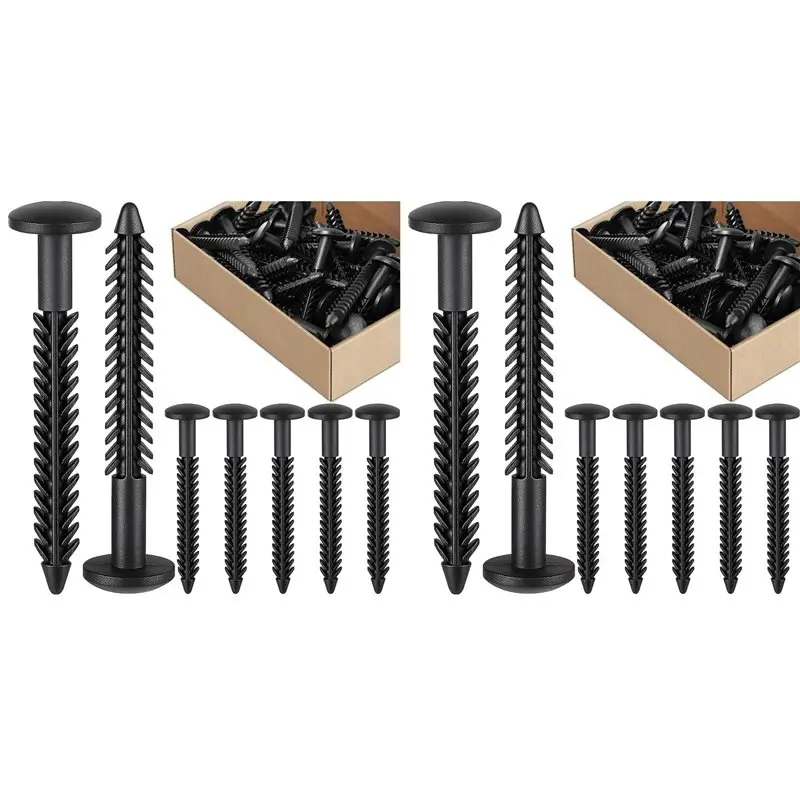 B14C Vinyl Shutter Fasteners For Window Outside, Plastic Shutter Screws Exterior Window Shutter Pin Pegs 52PCS