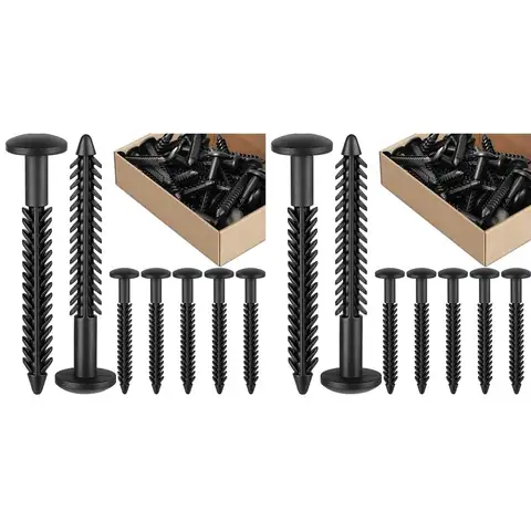 B14C Vinyl Shutter Fasteners For Window Outside, Plastic Shutter Screws Exterior Window Shutter Pin Pegs 52PCS